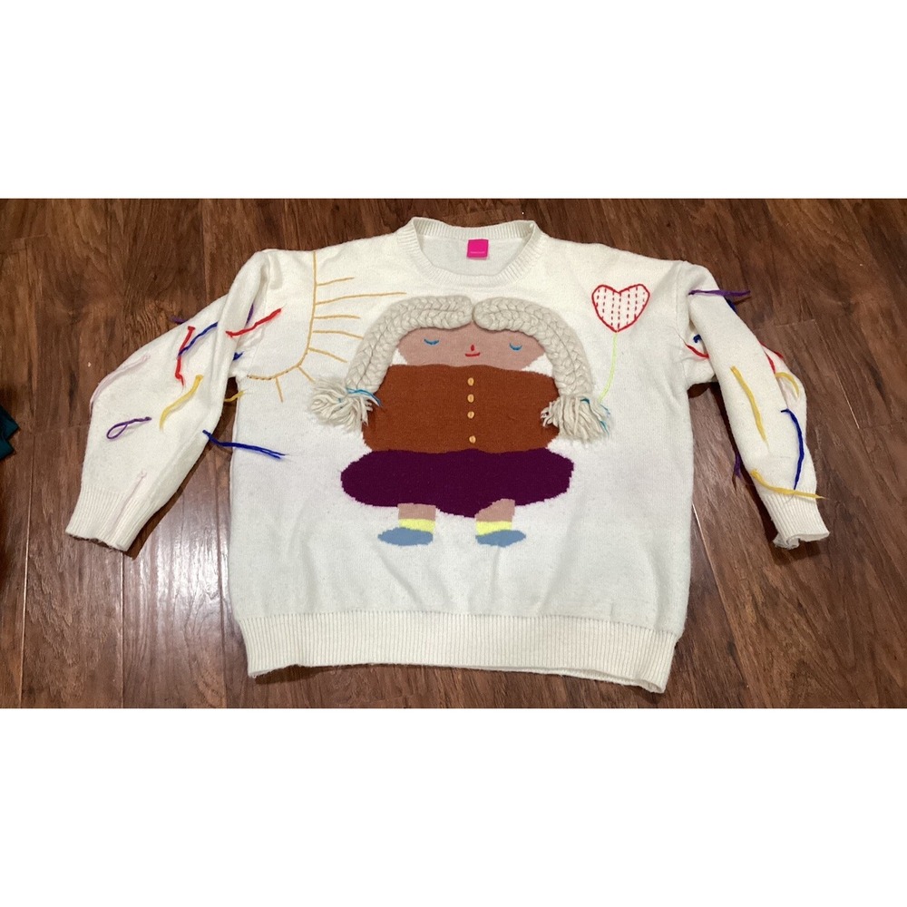 Jiwaxianxian‎ Embroidered Pullover Sweater